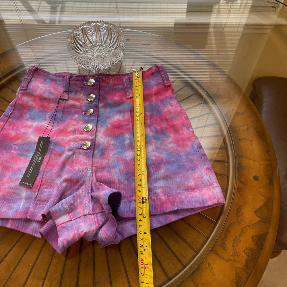 VENUS - NWT -  Denim Tie Dye Shorts US Size 4  & EUR size 36 - Picture 12 of 16
